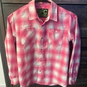DIXXON Kids Pink Plaid Shirt